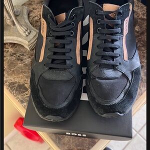 Hugo Boss Black and Tan Men's Sneakers